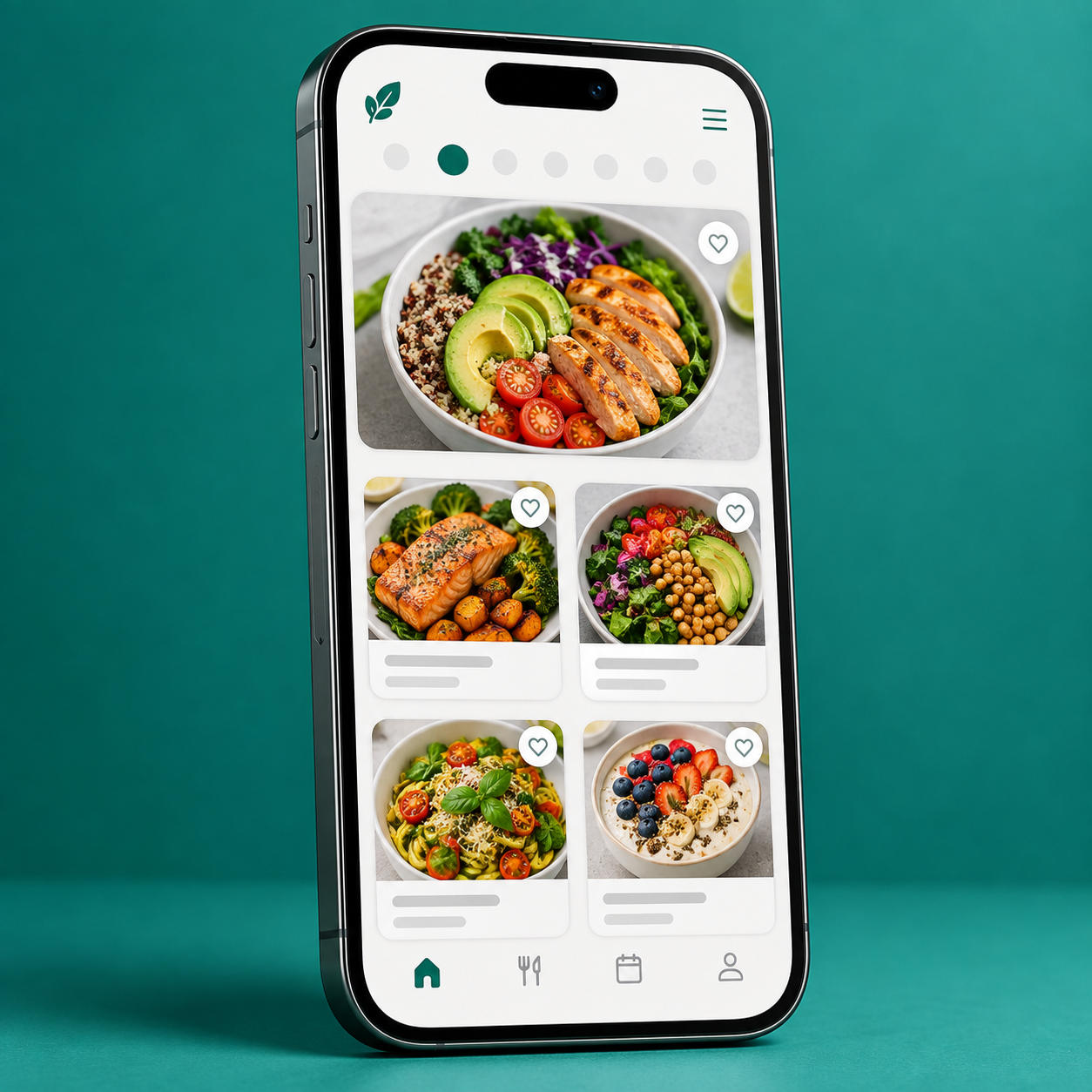 AI-generated Weekday meal planner app product preview